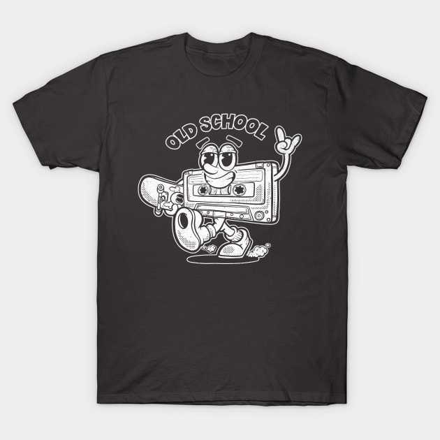 Old School Cassette Tape Character T-Shirt by Chris Nixt